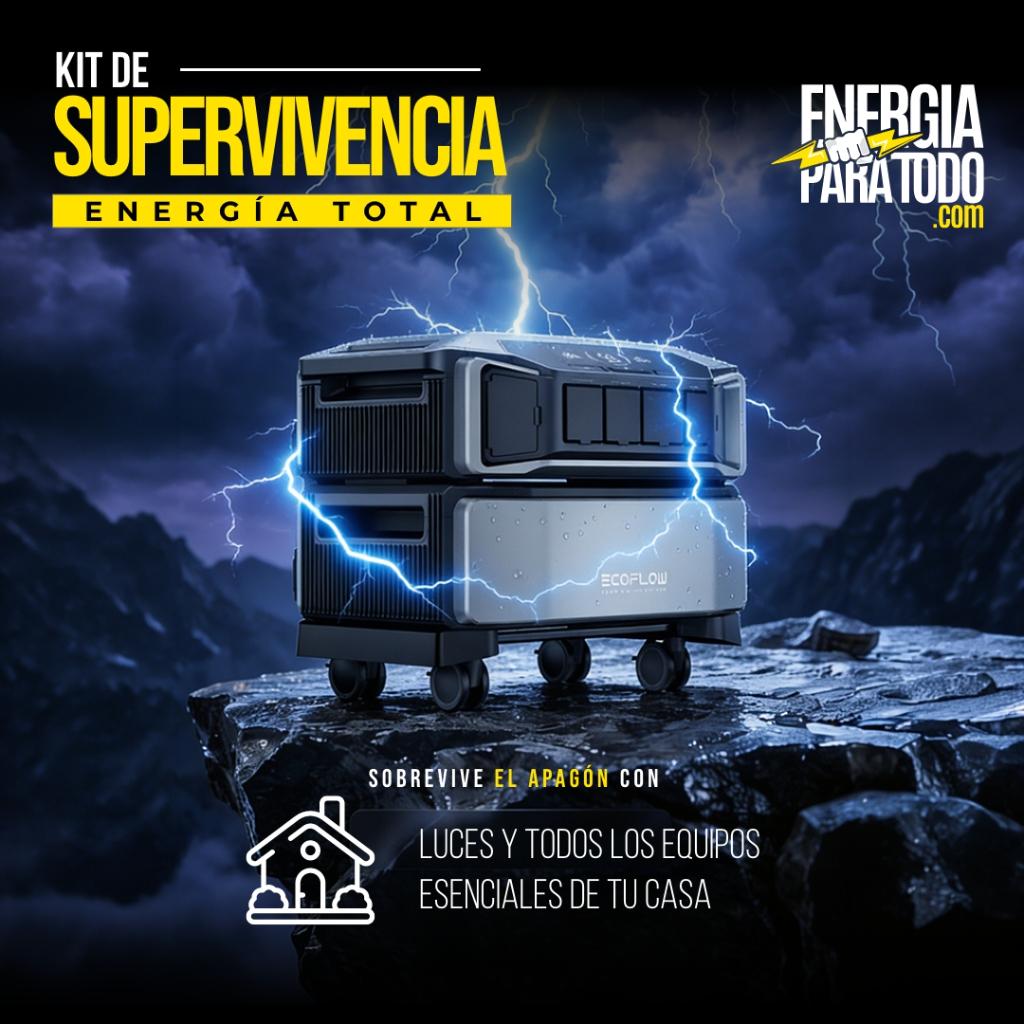 Kit de Supervivencia EcoFlow DELTA PRO ULTRA - Energía para Todo - Ecoflow, Bluetti, Anker, Evinka